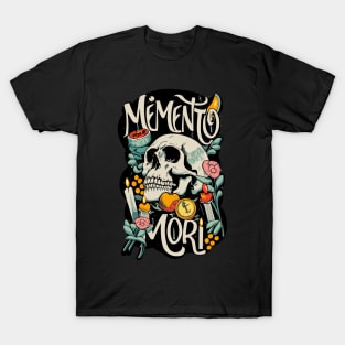 Skull and Roses Memento Mori T-Shirt